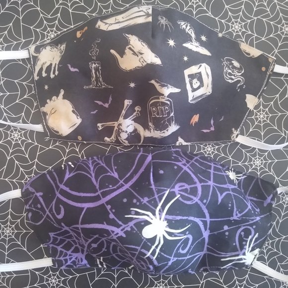 * GOTHIC HALLOWEEN FACE MASKS 2 PACK π·οΈπΈοΈπ - Picture 5 of 5
